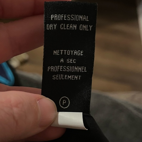 Tibi Women's Short Sleeve Black And Blue Lined Dress 100% Silk Size 6 - Picture 6 of 6